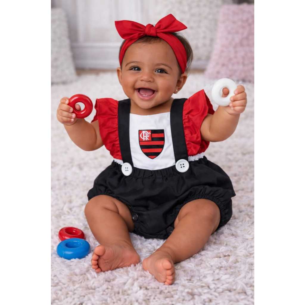 Romper / Vestido Temático De Time Corinthians Santos Palmeiras Sao paulo Temático Mesversário Body Vestidinho Bebê
