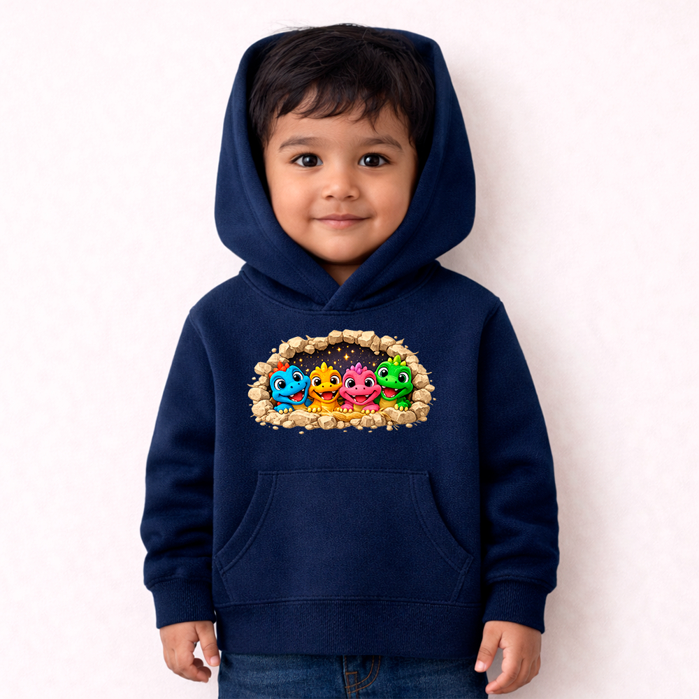 Moletom Infantil Canguru Unissex Blusa Frio Estampado Desenho Dinossauros Kids