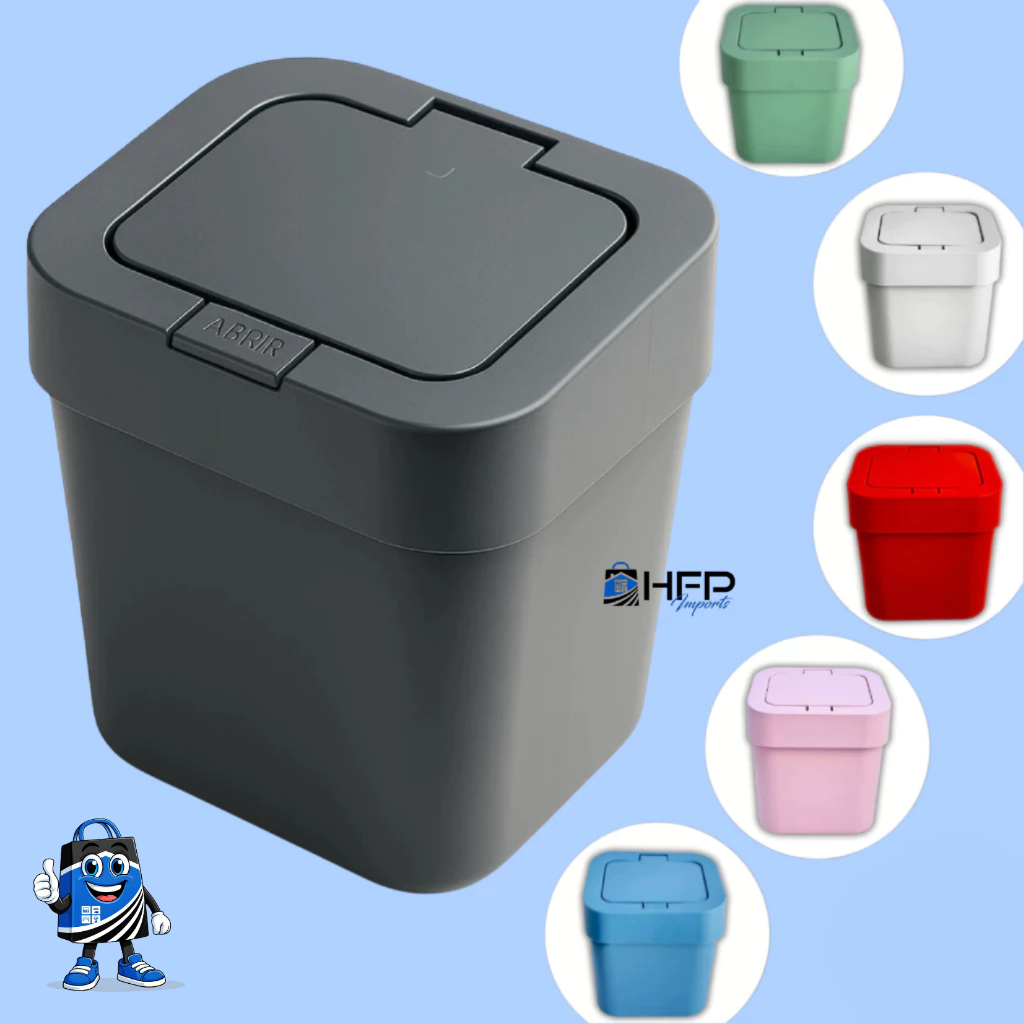 Lixeira 4L com Tampa Click OU KIT LIXEIRA 4L Rodo e Dispense de Detergente
