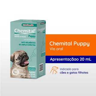 chemital puppy anti-helmintico de amplo espectro para caes em Oferta na Shopee