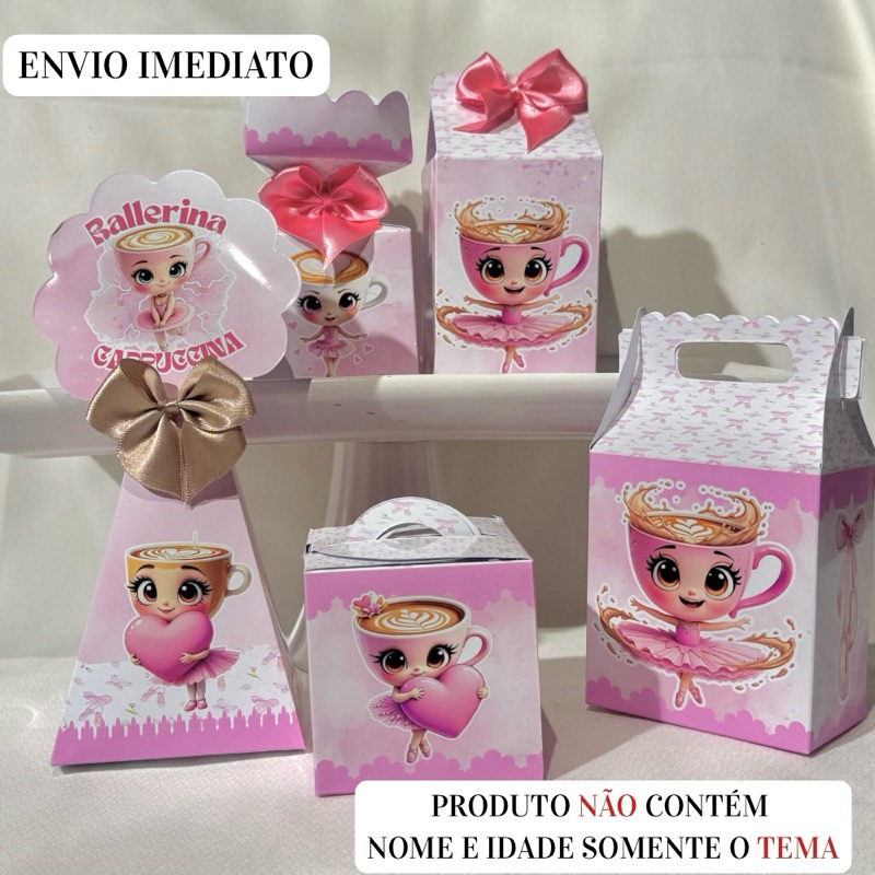 Caixinhas Personalizadas Bailarina Caputina \ Festa \ Lembrancinha\Aniversário\Pegue e Monte \Mimo\Pronta Entrega