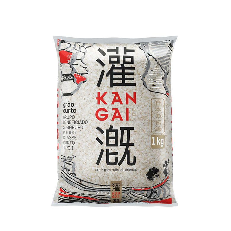 Arroz Oriental Grão Curto Tipo 1 Kangai 1kg/2kg/3kg/4kg Arroz Oriental Grão Curto Tipo 1 Kangai 1kg/2kg/3kg/4kg