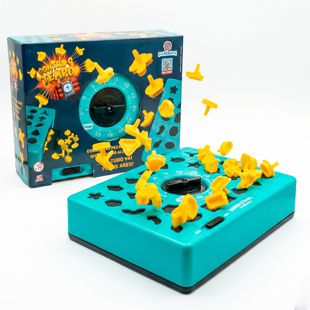Jogo Contra O Tempo Encaixe Formas Geométricas Educativo Raciocínio Infantil Menino Menina Polibrinq em Oferta na Shopee