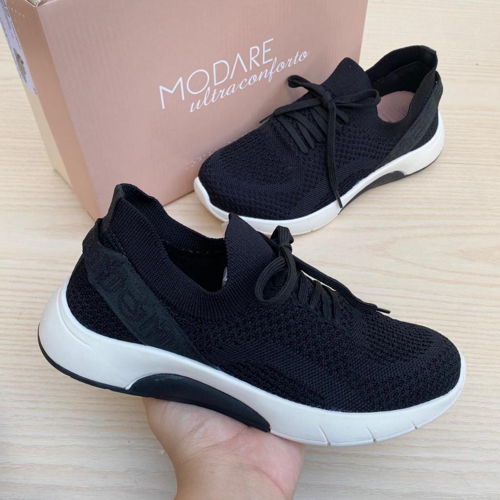 Tênis Sapato Feminino Modare Urban Knit Estilo Meia Palmilha Confortável Leve Moda Casual