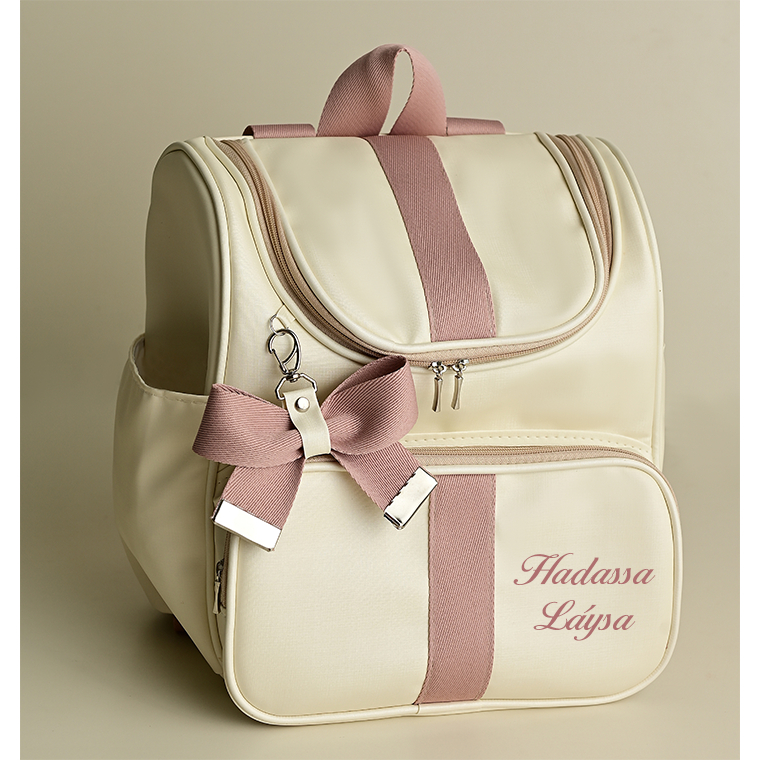 Mochila Maternidade Bordado Personalizada l Luxo Menino/Menina I Térmica e Impermável
