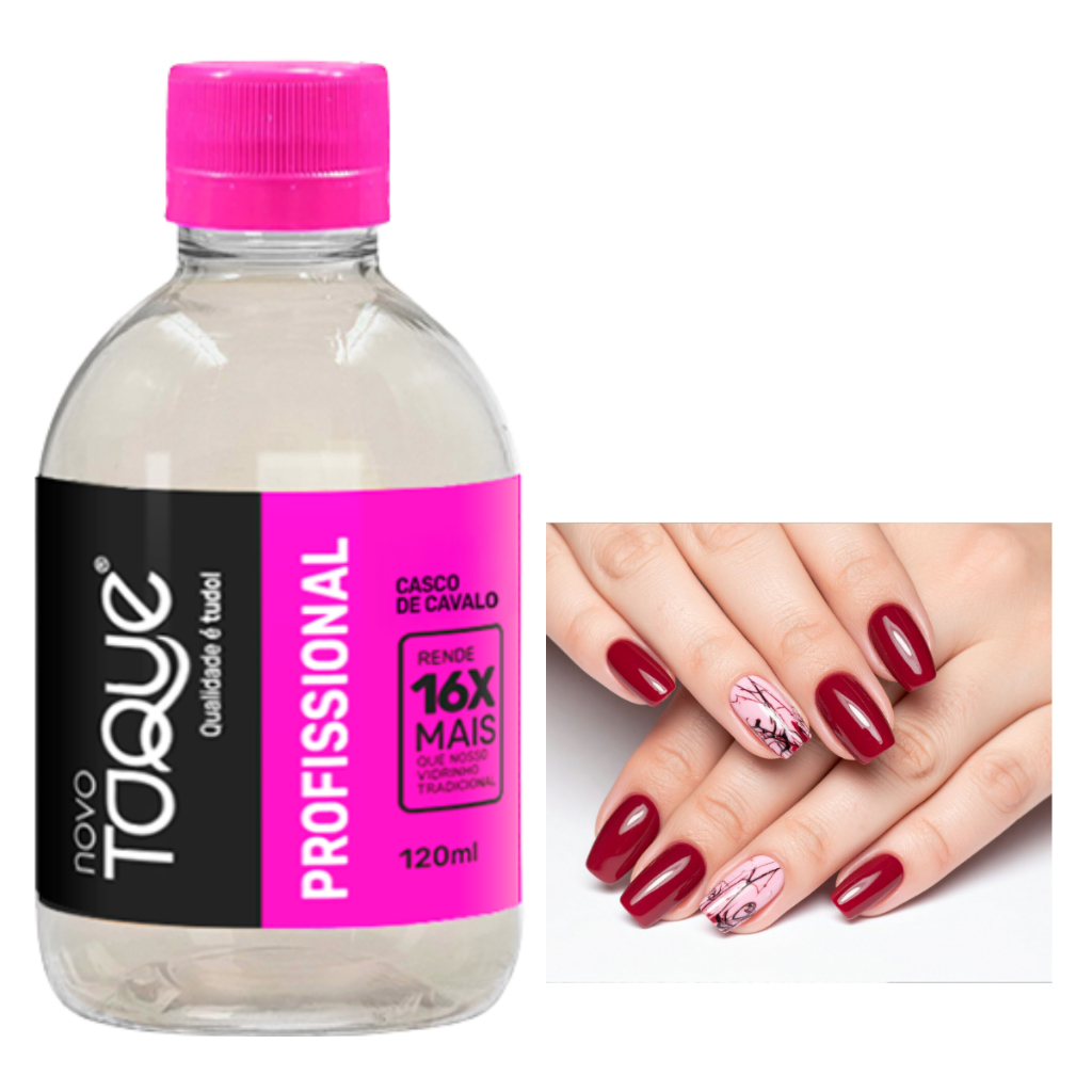 Kit de Casco De Cavalo Novo Toque Tratamento Profissional Base Para Unhas Manicure Esmalte 120mL em Oferta na Shopee