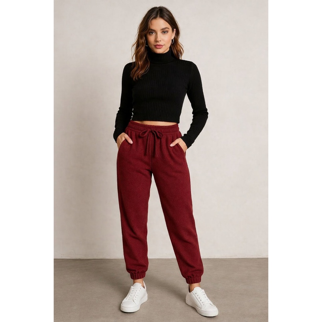 Calça Jogguer Feminina Lanzinha Quentinha Elástico Roupa de Frio Moda Melhor Preço — R$ 38,95 em Shopee