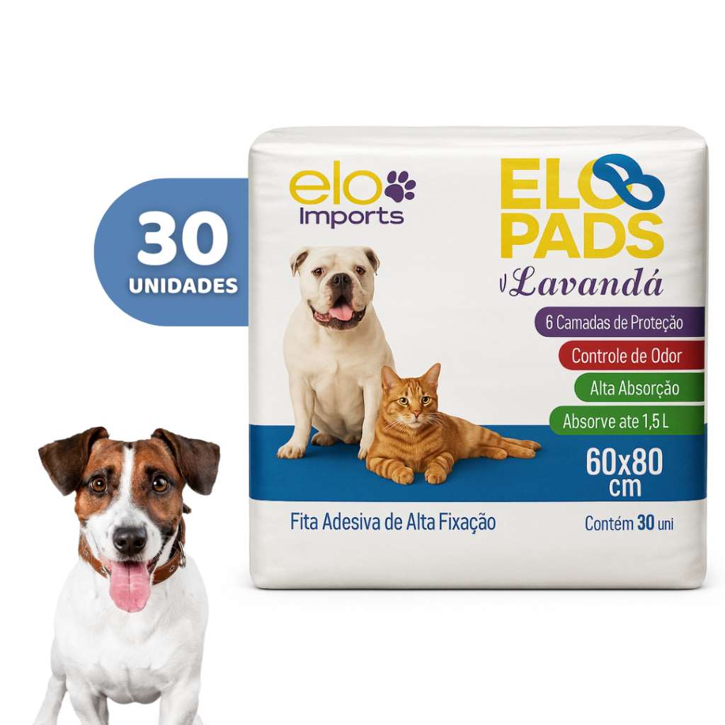 Tapete Higienico 80X60 Ecológico Super Premium Pet Slim Com 30 Unidades P/ Cães De Todos os Tamanhos