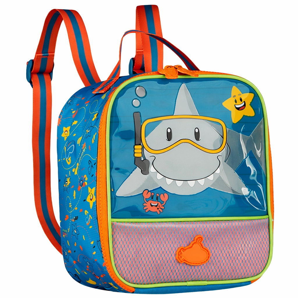 Lancheira Térmica Tubarão Infantil Menino Volta As Aulas Clio Mochilas