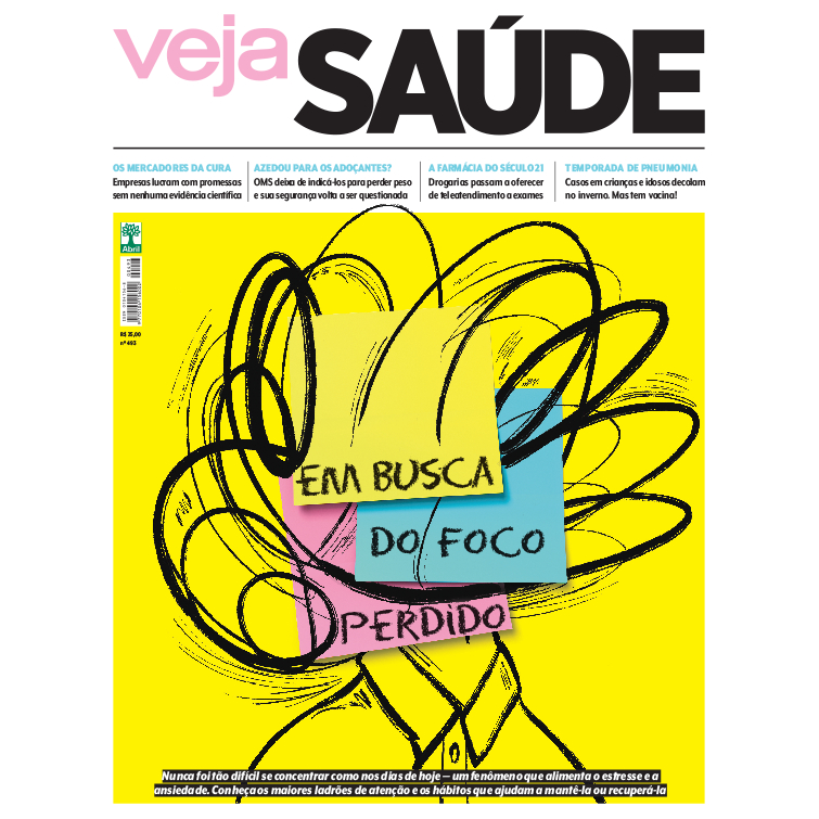 Revista Veja Saúde N° 493 - Julho 2023 - Editora Abril - Em Busca do Foco Perdido