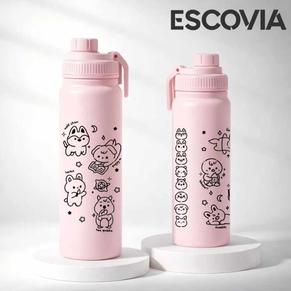 Garrafa Térmica Aço Inox Parede Dupla StrayKids Skzoo Idol K-pop Laser 800ml MD1 em Oferta na Shopee