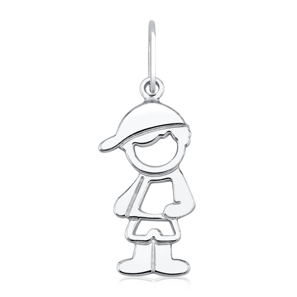 Pingente Prata 925 menino em Oferta na Shopee