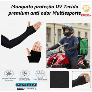 Par Manguito Com Proteção Solar UV50+ Térmico Braço Motoboy Ciclista Esporte Alta Qualidade Premium em Oferta na Shopee