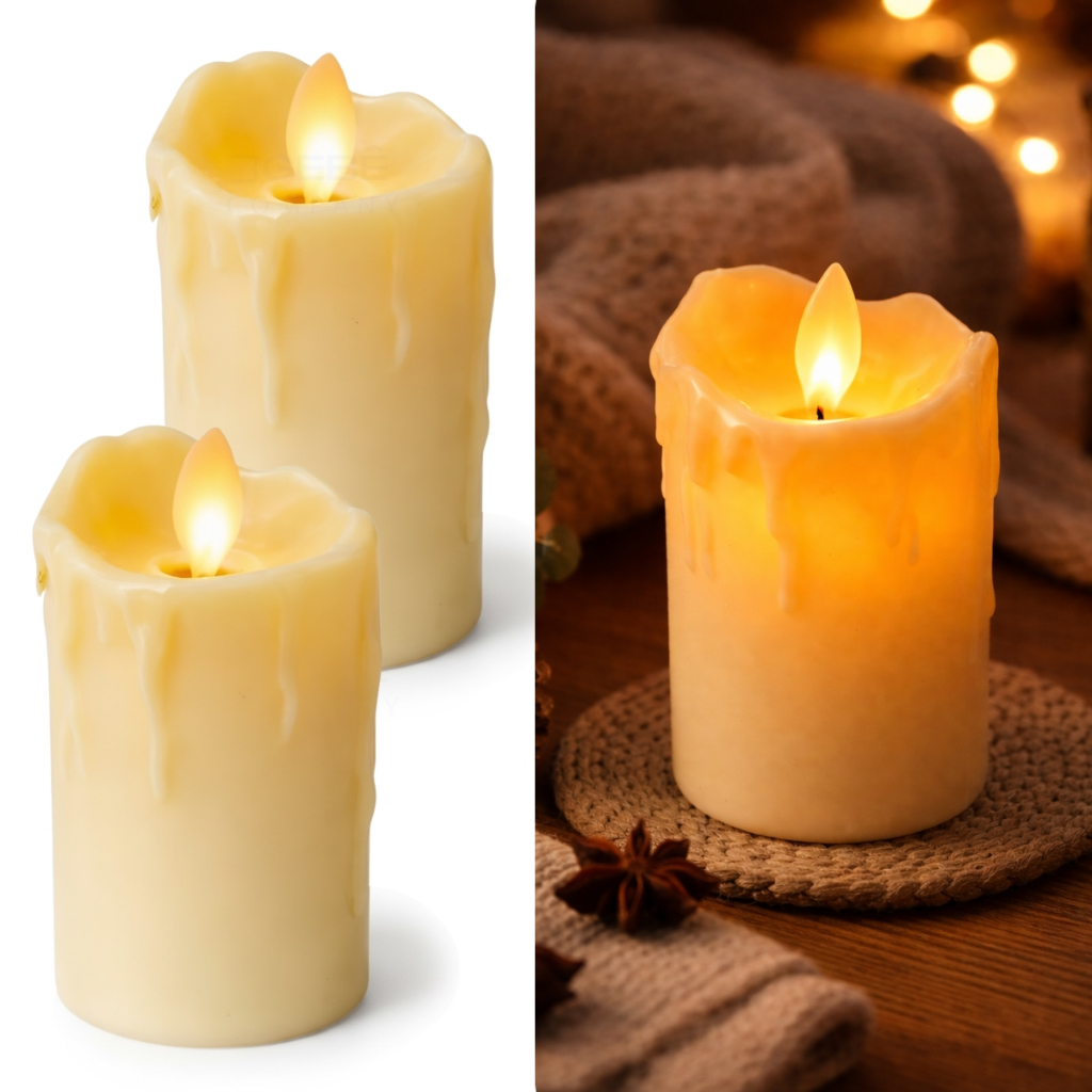 Kit C/ 6 ou 12 Velas LED Eletrônica Decorativa Chama Viva Realista Festa Casamento