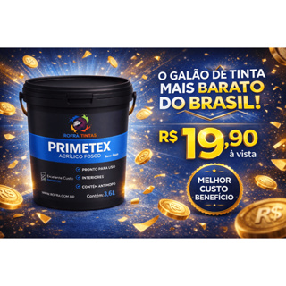 Tinta  Acrílica Primetex Premium 3,6L em Oferta na Shopee