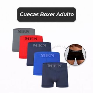 Kit 5 Cuecas Boxer Microfibra Adulto Premium em Oferta na Shopee