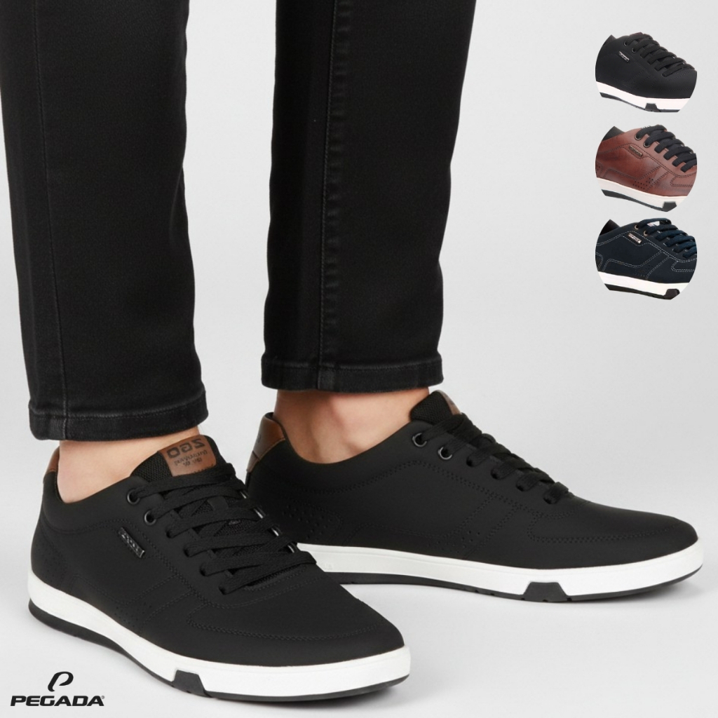 Sapatênis Masculino Pegada Element Confort Microfibra Social Elástico Macio Leve Original 170418 em Oferta na Shopee