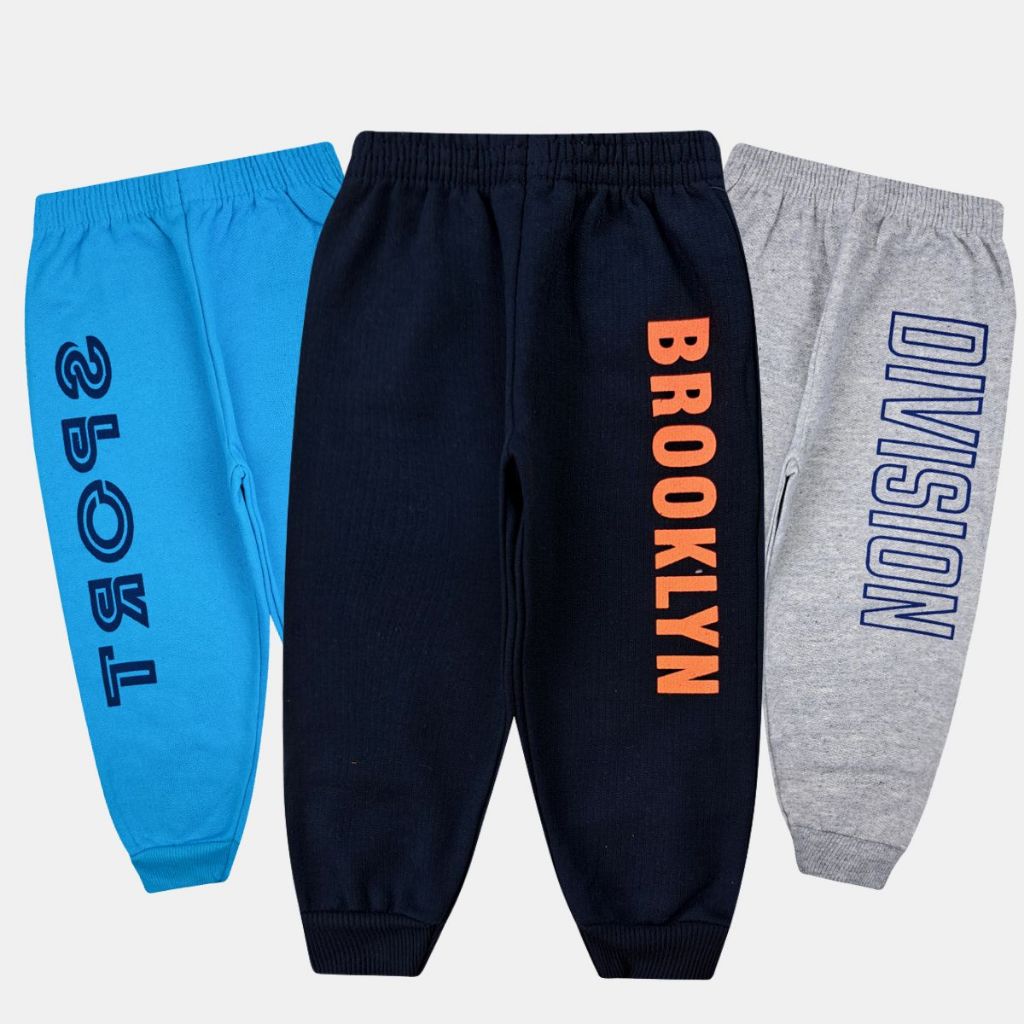 Kit 3 Calças Infantil Moletom  Menino Estampada 1 ao 14