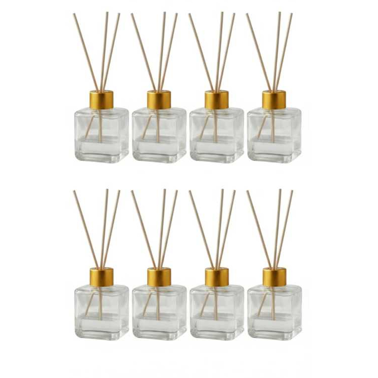KIT - 10 UNIDADES FRASCO PET CUBE 200ML COM TAMPA DIFUSOR E VARETAS DE QUALIDADE PARA AROMATIZADOR DE AMBIENTE