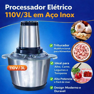 2/3 Litros Picador Triturador 110V e 220V De Alimentos Carne Mixer Elétrica Processador Cozinha em Oferta na Shopee