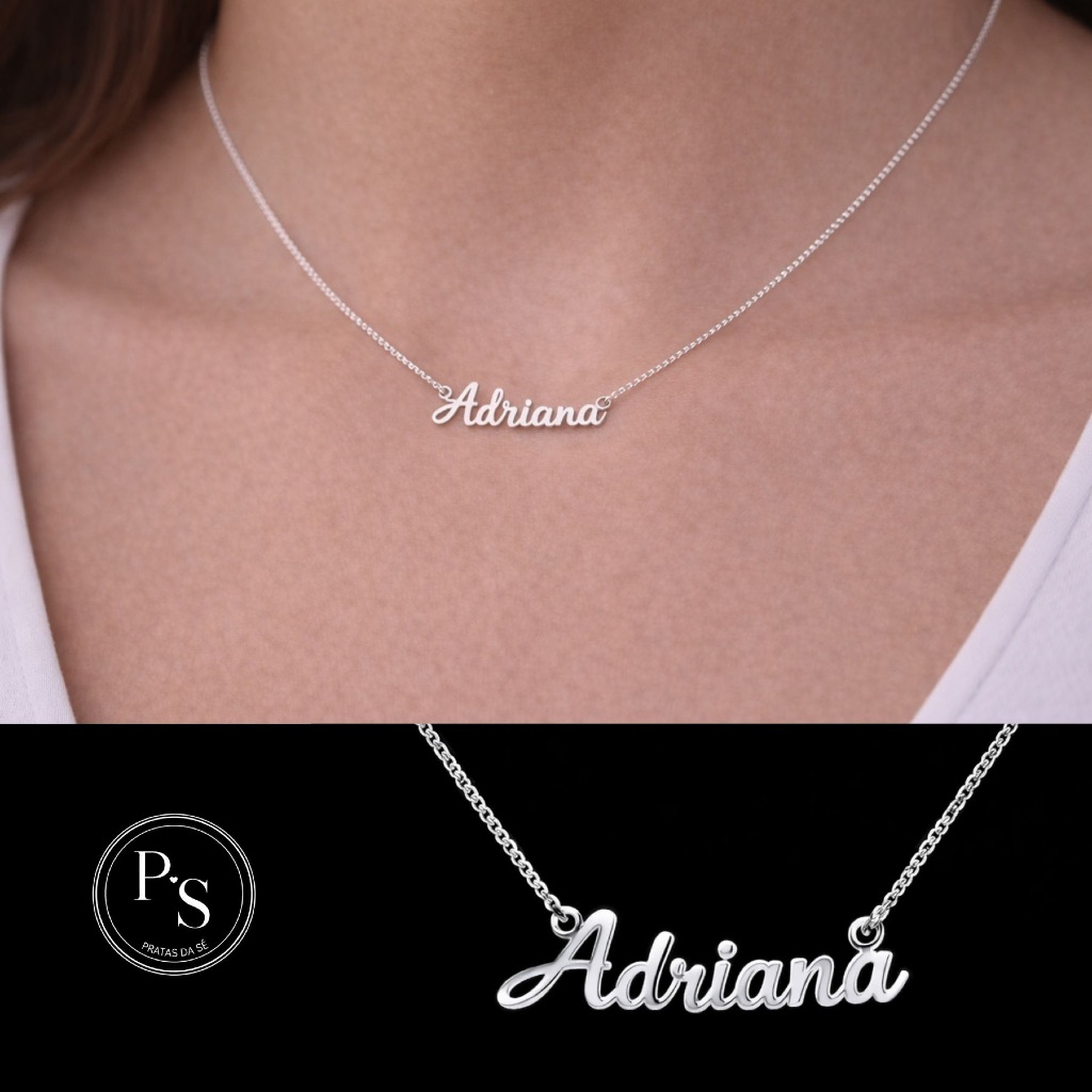 Colar Manuscrito Personalizado Prata 925 Legítima em Oferta na Shopee