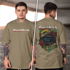 Camiseta Streetwear FUELTECH_BANDEIRA f-c conforto e estilo 100% Algodão