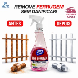 Tira Ferrugem Uno Clean 500ml: Remova Oxidação de Metais, Pisos e Azulejos Sem Danificar! Brilho Novo em Segundos. em Oferta na Shopee