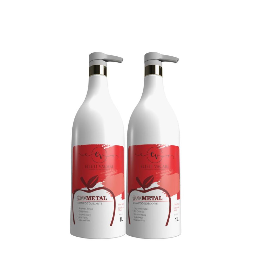 2 Shampoo Quelante Detox OffMetal - Pre Química 1L