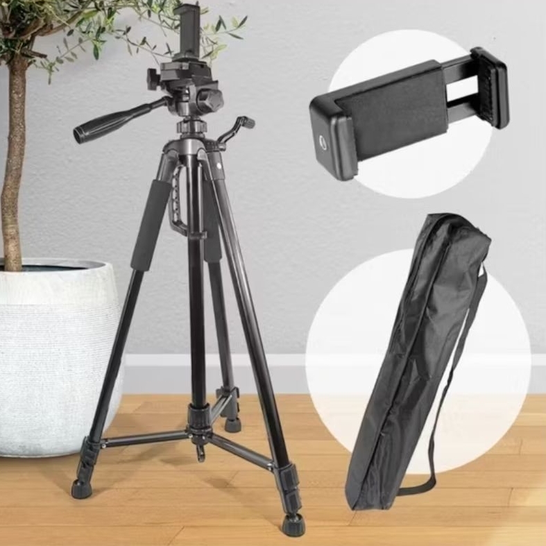 Tripé Profissional Celular Câmera Canon 1,50 Mts + Suporte