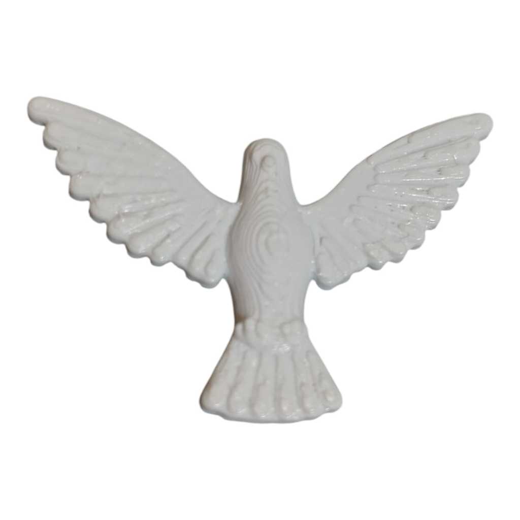 Aplique pombinhas branca espírito santo  em 3D em Oferta na Shopee