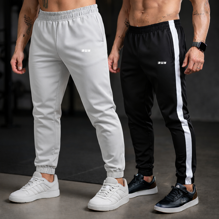 KIT 2 Calças Jogger RUN Elastic Sport Academia Corrida Treino Masculina P ao G4 Plus Size em Oferta na Shopee