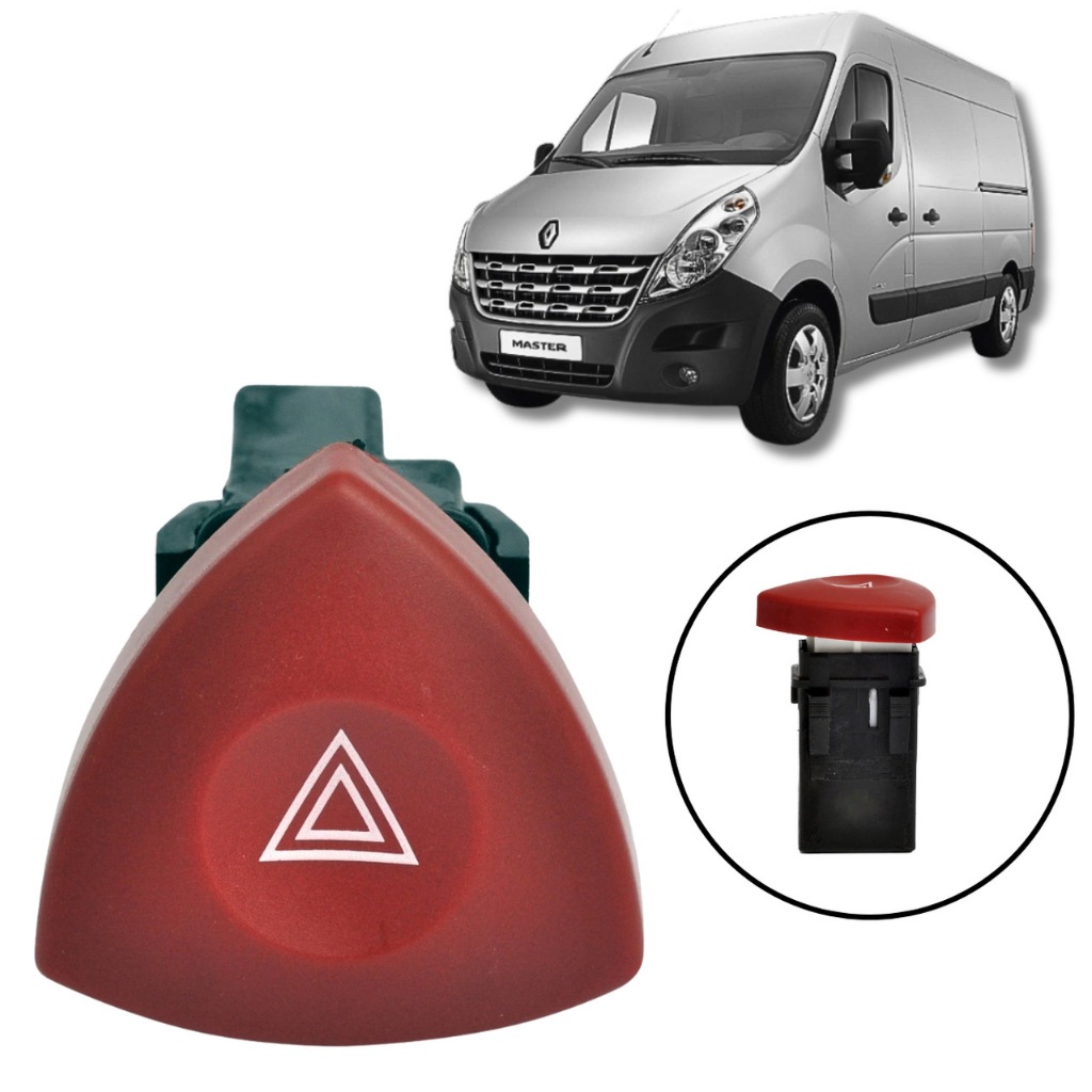 BOTÃO INTERRUPTOR PISCA ALERTA RENAULT MASTER 2.5 2010/2013
