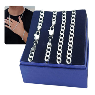 Kit Corrente +Pulseira 70cm Masculina 5mm Grumet S925 De Lei Vitalícia Italiana Escama de Peixe em Oferta na Shopee