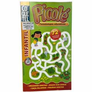 Revista Picolé Infantil Encadernada Com 2 Passatempos 72 pag. em Oferta na Shopee