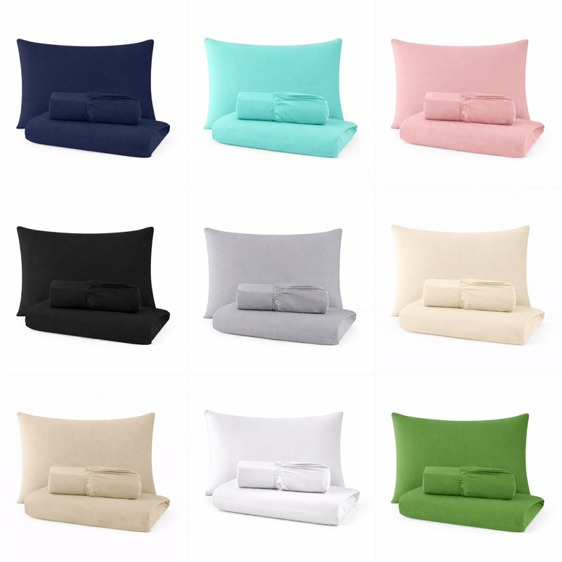 Jogo de Lençol kit 3 Peças 400 Fios Micropercal Extra Macio Cama de Hotel Luxo Premium Casal Queen Solteiro Berço King em Oferta na Shopee