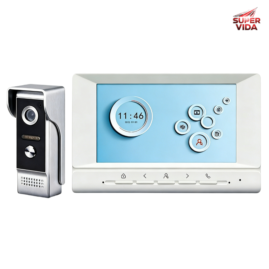 Vídeo Porteiro Eletrônico AITEK  7" Full HD Visão Noturna e Controle App Tuya Smart Life