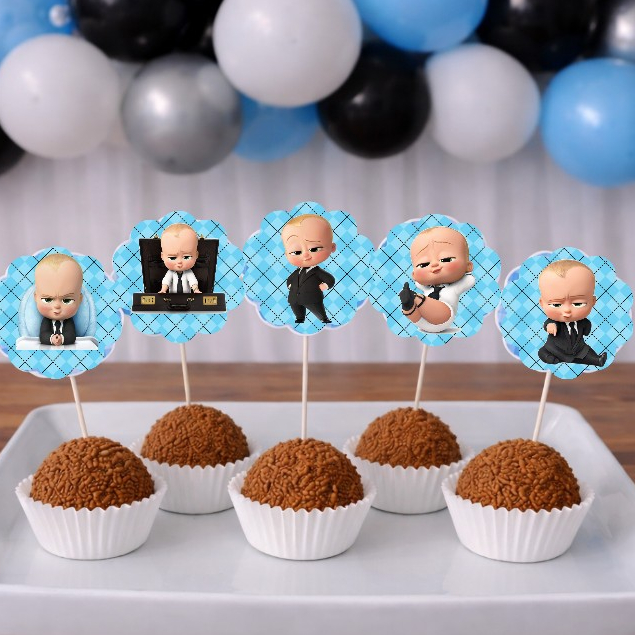 Topper de docinhos ou cupcake PODEROSO CHEFINHO/tags PODEROSO CHEFINHO/ Festa PODEROSO CHEFINHO