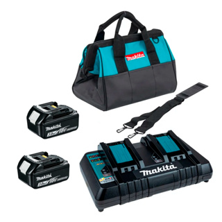 Kit Makita Carregador DC18RD + 2 Baterias BL1830B 3.0Ah + Bolsa Para Ferramentas 831253-8 Original em Oferta na Shopee