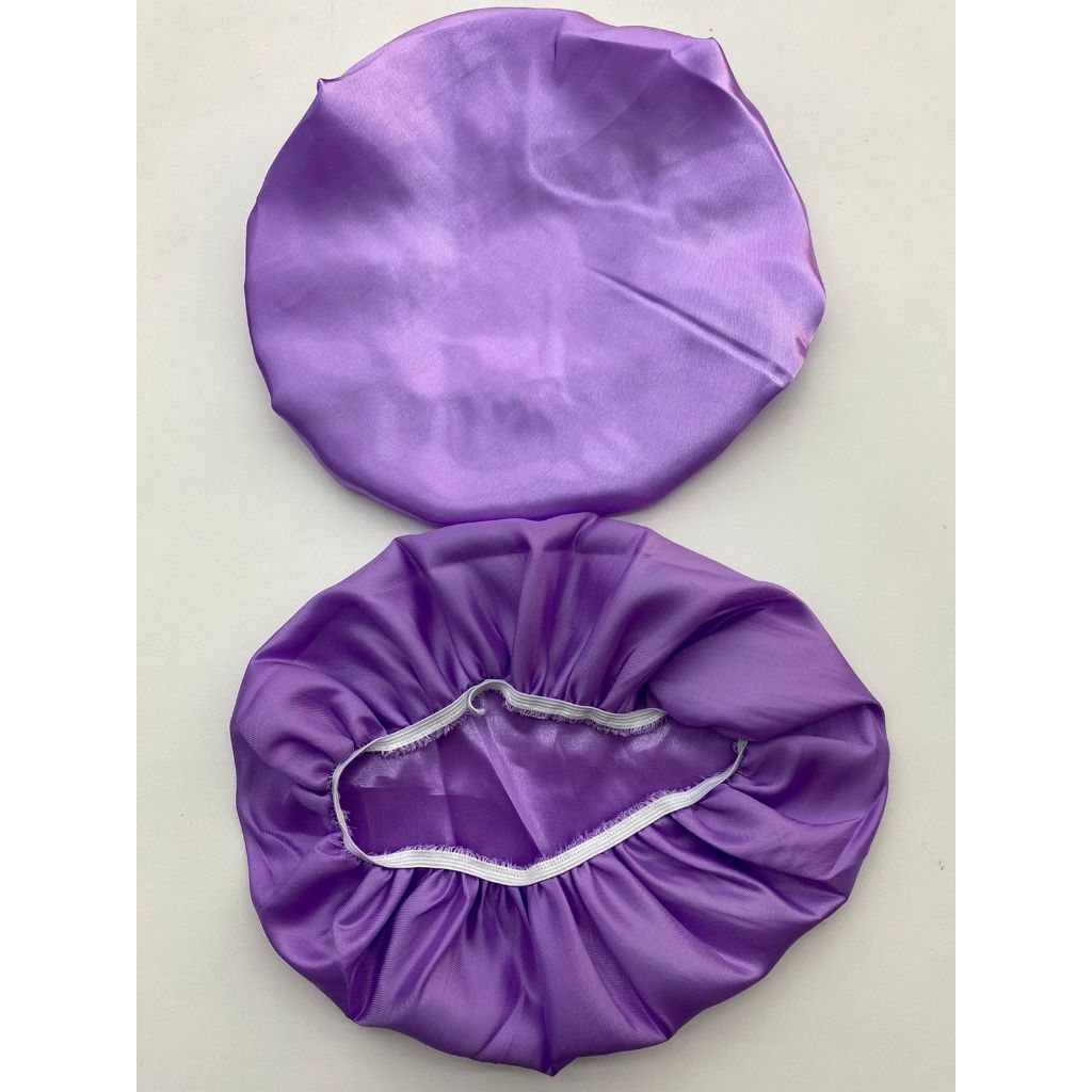 Kit 12/60 unidades cor lilas  Touca De Cetim Antifrizz Para Cabelo TAM Unico em Oferta na Shopee