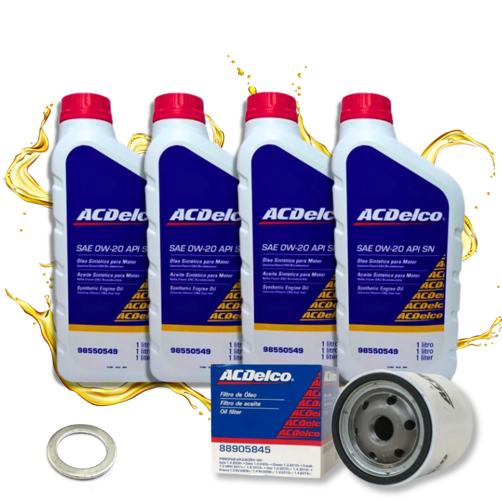 Kit Troca Oleo 0w20 Onix Joy 2017 Original Acdelco em Oferta na Shopee