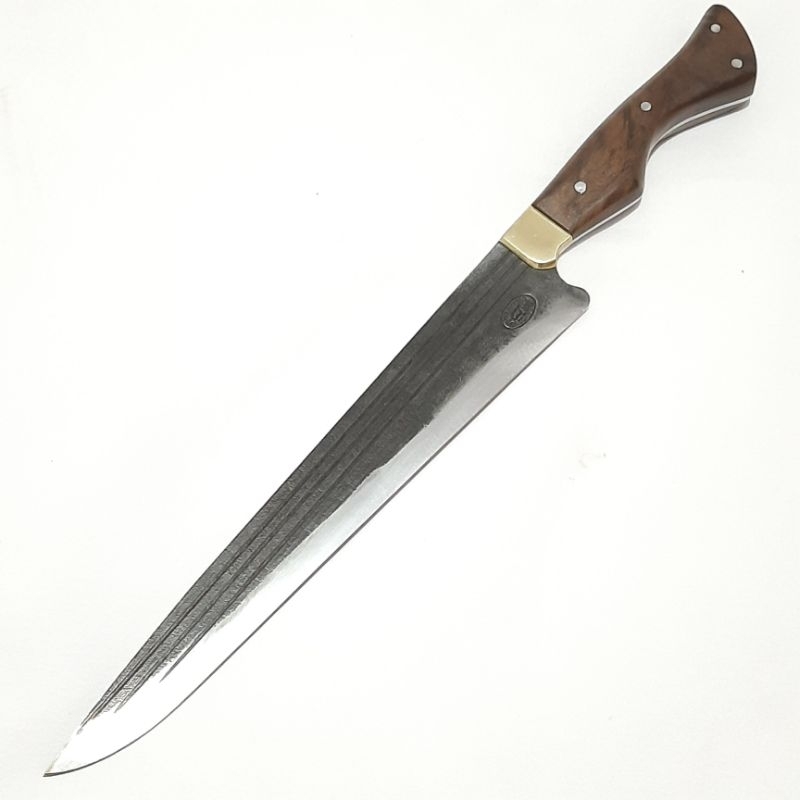 Faca Antiga Cascavel Churrasco 24,5 cm de lâmina Cabo Madeira Nobre