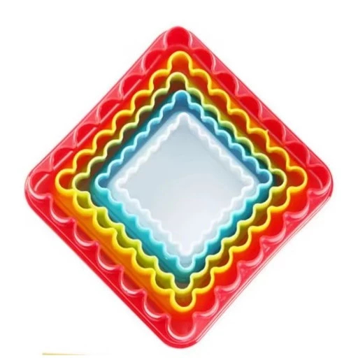 Kit 5x Cortador De Plástico Quadrado Para Pasta Americana E Biscuit em Oferta na Shopee