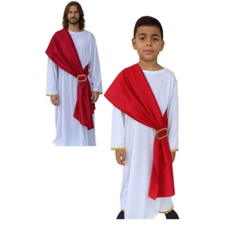 Fantasia de jesus, veste de jesus com Véu e fivela do infantil até plus size em Oferta na Shopee