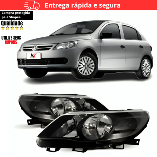 Par/UN Farol Gol G5 2008 2009 2010 2011 2012 2013 Saveiro Foco Duplo Máscara Negra em Oferta na Shopee