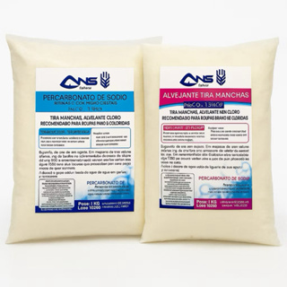 Tira manchas alvejante 1kg + Percarbonato de sódio 1kg  Tira Manchas e Clareador de Roupas em Oferta na Shopee