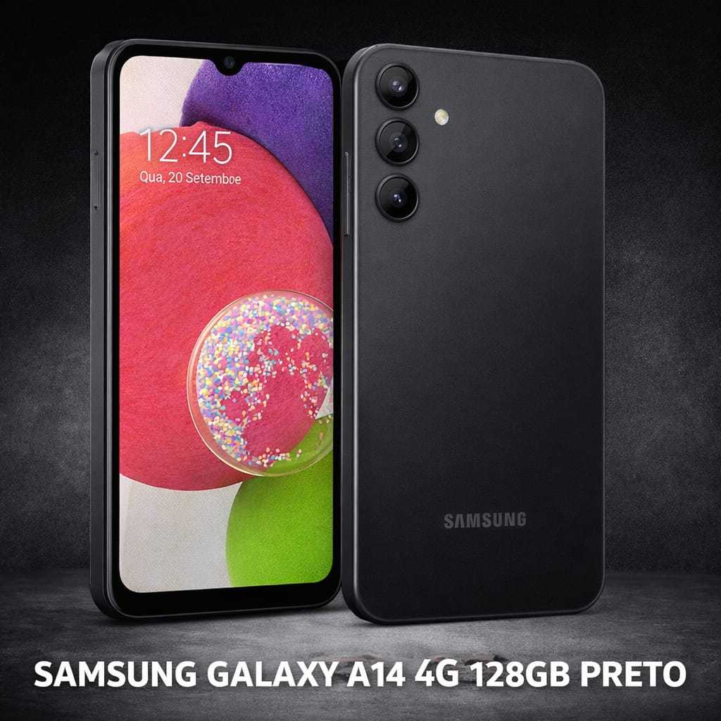 Celular Samsung Galaxy a14 4g preto 128gb 4gb ram