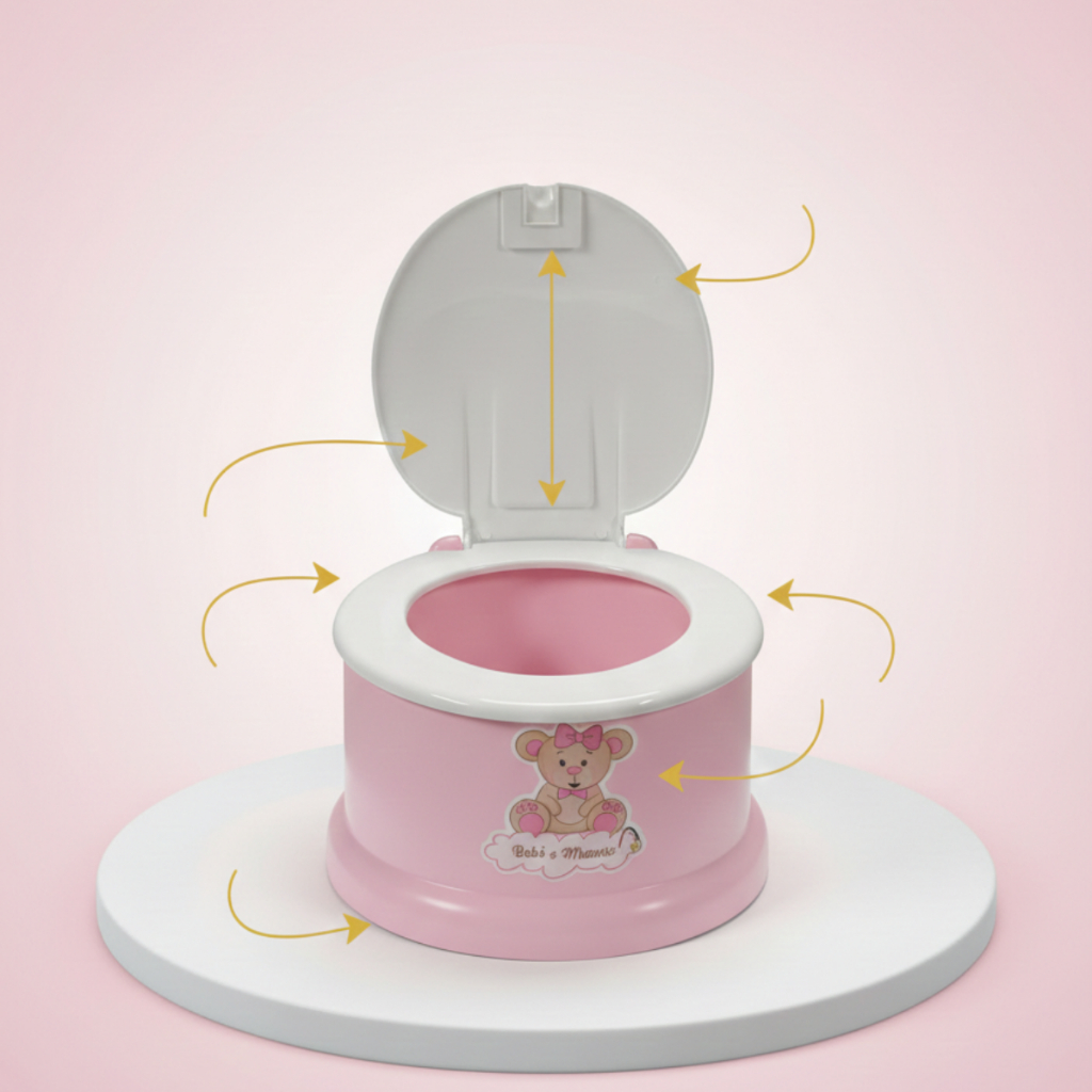Penico com Tampa para Criança Bebê Infantil Desfralde com Tampa Plástico Resistente em Oferta na Shopee