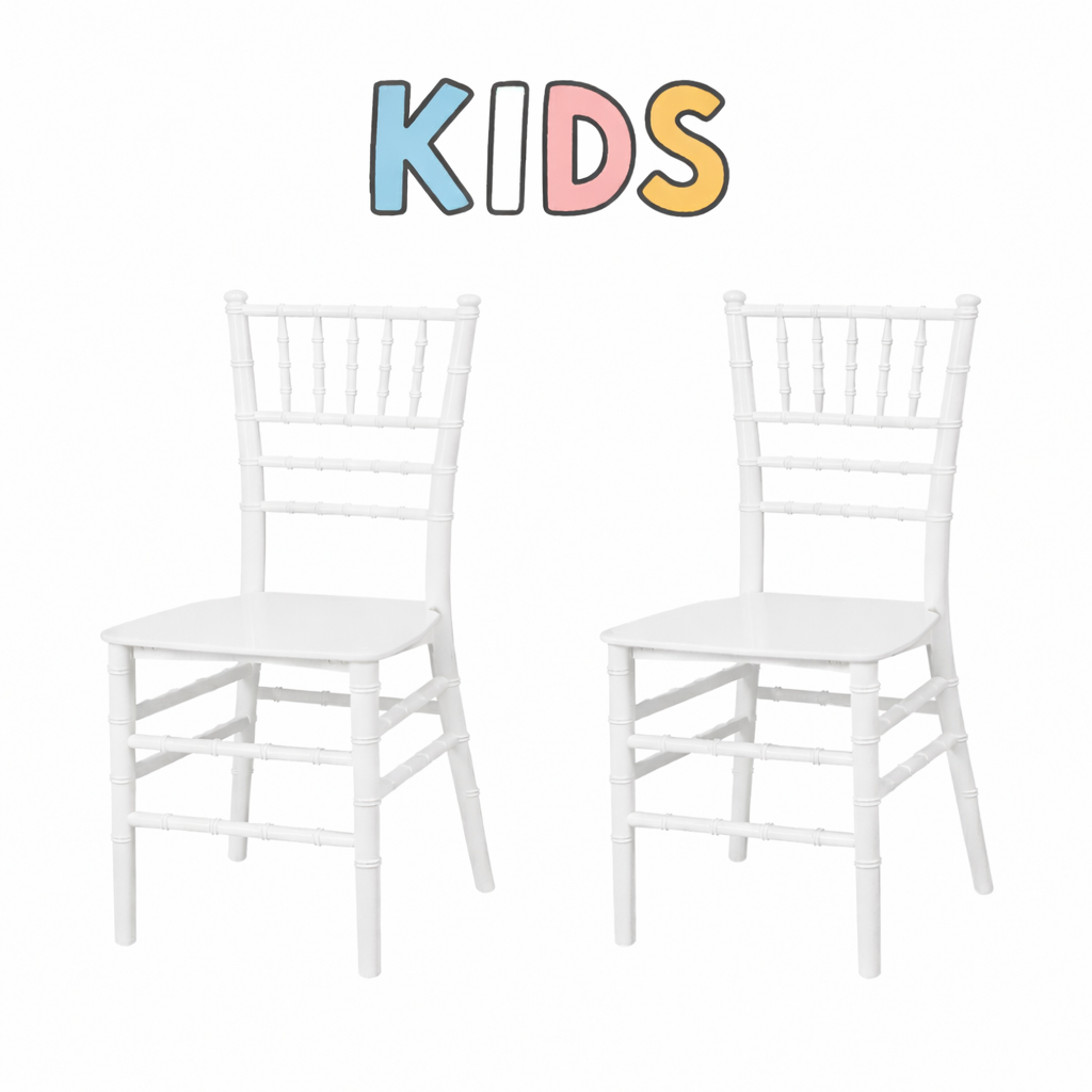Conjunto 2 Cadeiras Tiffany Infantil Menina Menino Polipropileno Branco