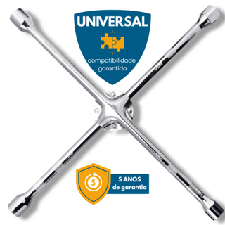 Chave De Roda Cruz Aço Profissional 50cm Reforçada 17x19x21x23 Universal Compatível Todos Veículos em Oferta na Shopee