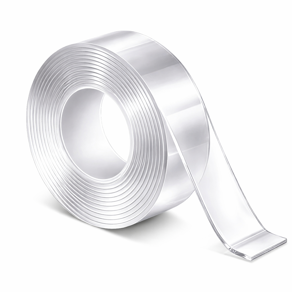 Fita Dupla Face NanoGel Silicone Extra Forte Transparente Mágica Adesiva Cola na Parede Móvel Porta